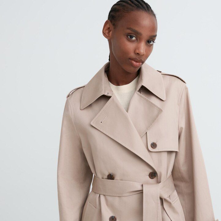 dámské tmavě modré trenčkové bundy uniqlo trench