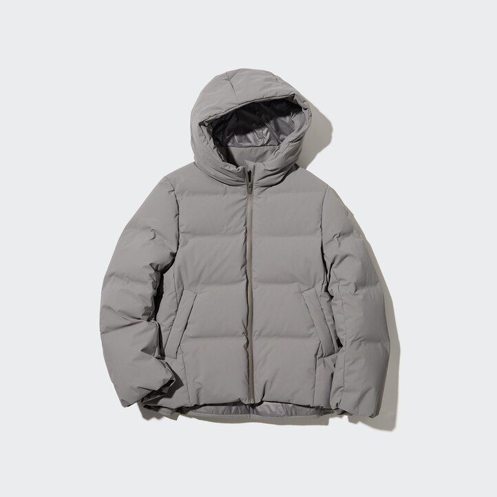 dámské bezešvé péřové bundy uniqlo oranžové