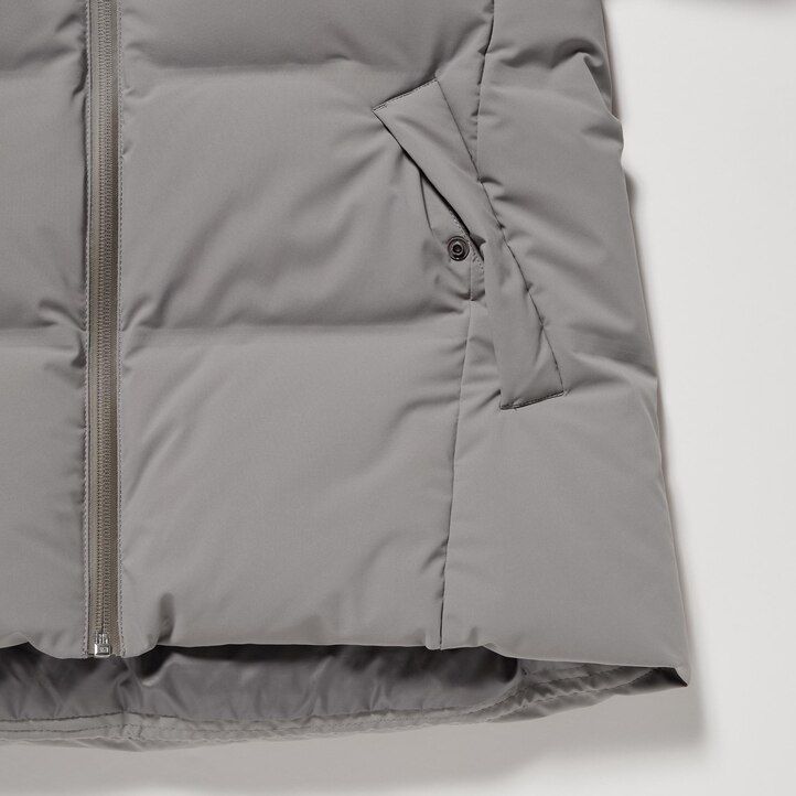 dámské bezešvé péřové bundy uniqlo oranžové