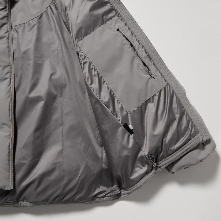 dámské bezešvé péřové bundy uniqlo oranžové