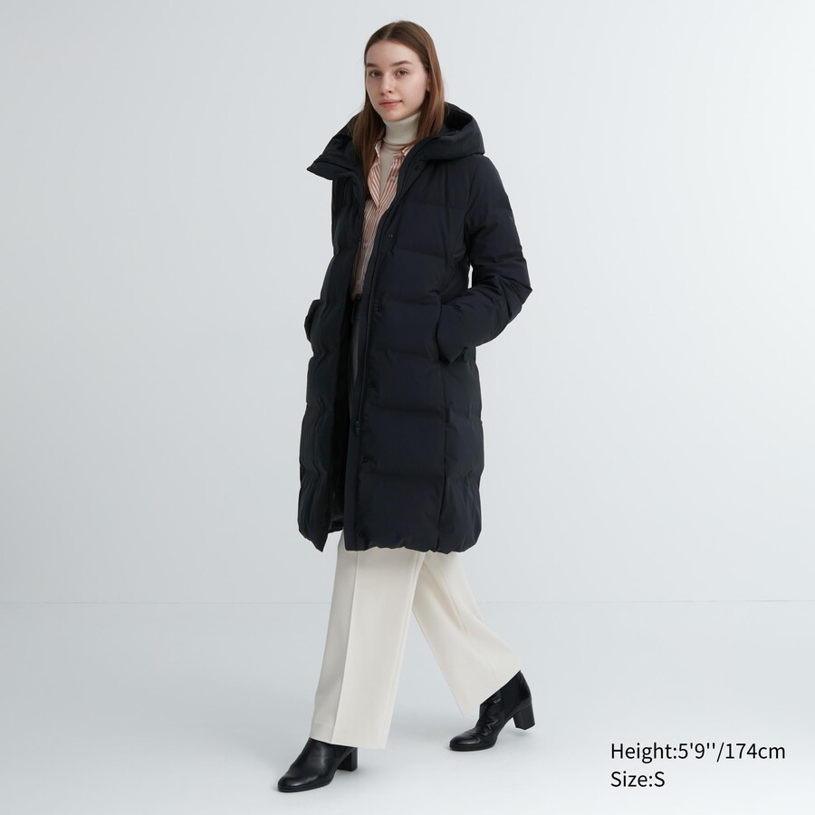 dámské bezešvé péřové bundy uniqlo černé