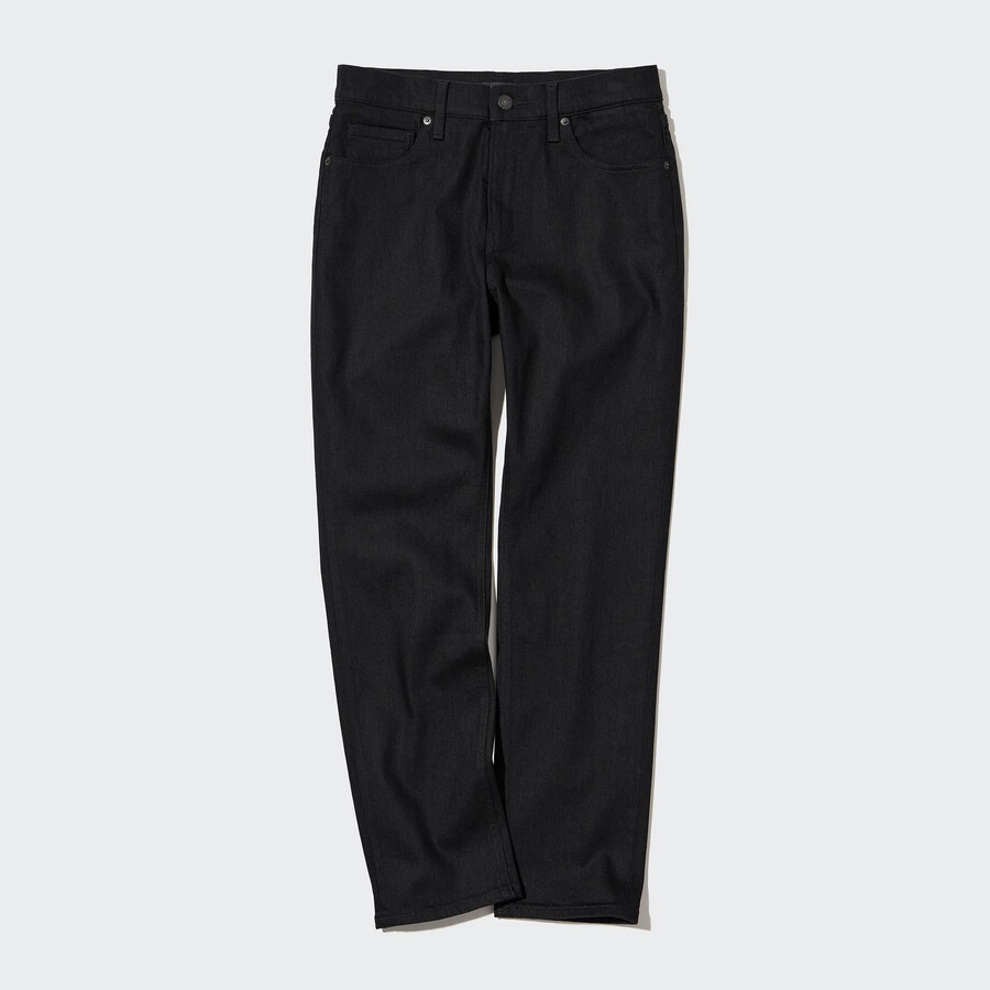 dámské džíny uniqlo slim fit straight leg s délkou po kotníky černé