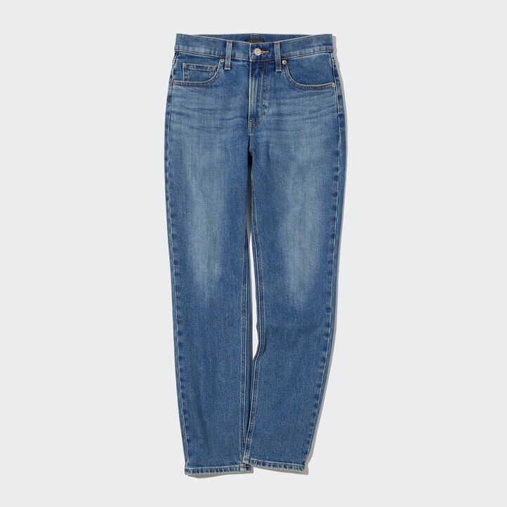 dámské džíny uniqlo slim fit straight leg s délkou po kotníky černé