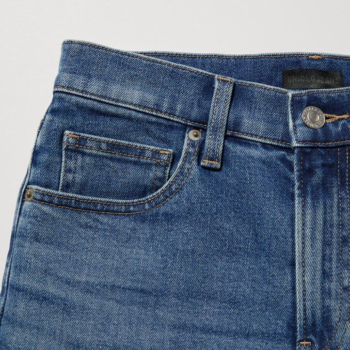 dámské džíny uniqlo slim fit straight leg s délkou po kotníky černé
