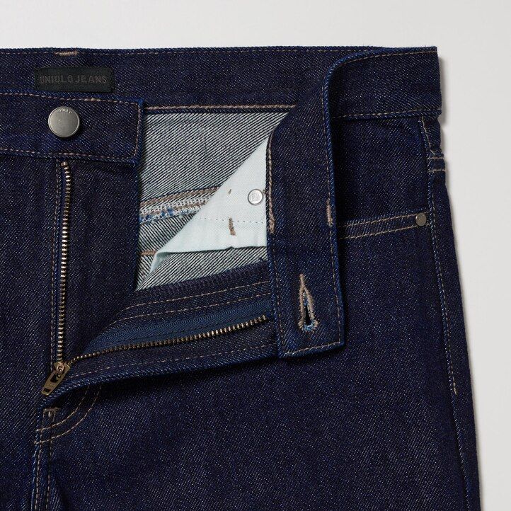 dámské džíny uniqlo low rise baggy fit modré