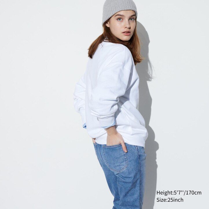 dámské tmavě modré džíny uniqlo slim fit straight leg s délkou po kotníky