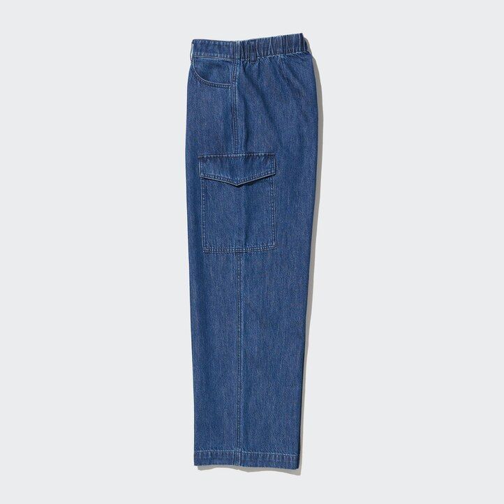dámské džíny uniqlo denim wide legrgo modré