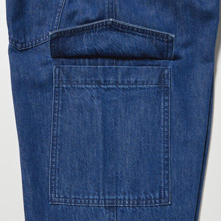 dámské džíny uniqlo denim wide legrgo modré