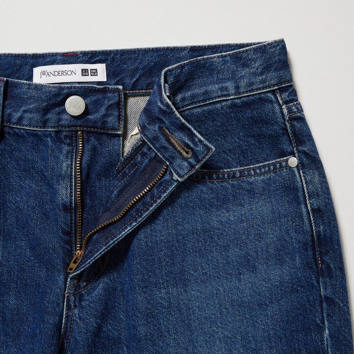tmavě šedé dámské džíny uniqlo slim fit straight leg