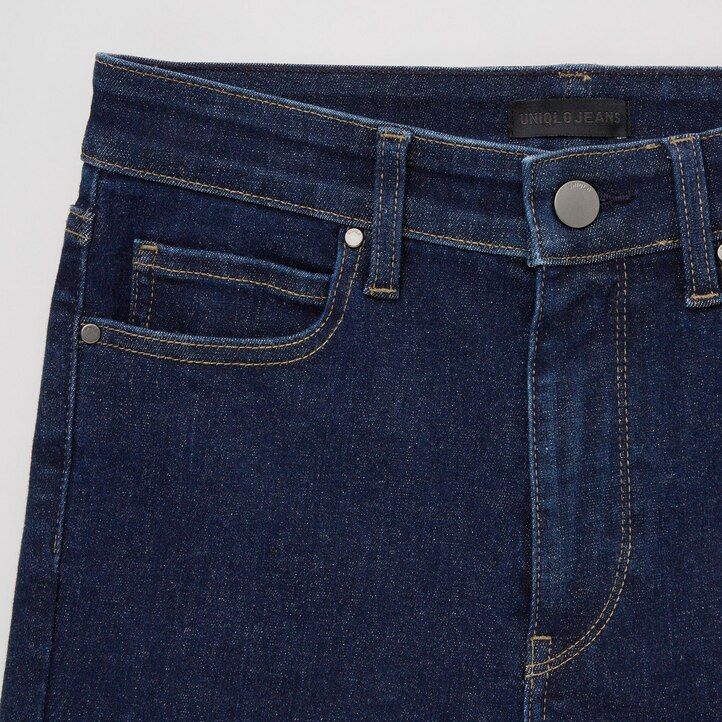 dámské džíny uniqlo ultra stretch high rise skinny fit v tmavě modré barvě