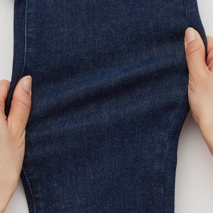 dámské džíny uniqlo ultra stretch high rise skinny fit v tmavě modré barvě
