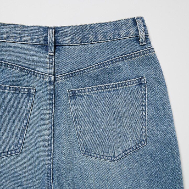 dámské džíny uniqlo wide leg tapered šedé
