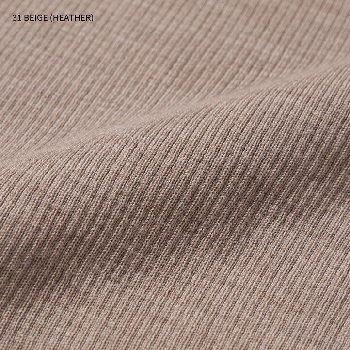 dámské žebrované svetry uniqlo 100pct extra fine merino fialové