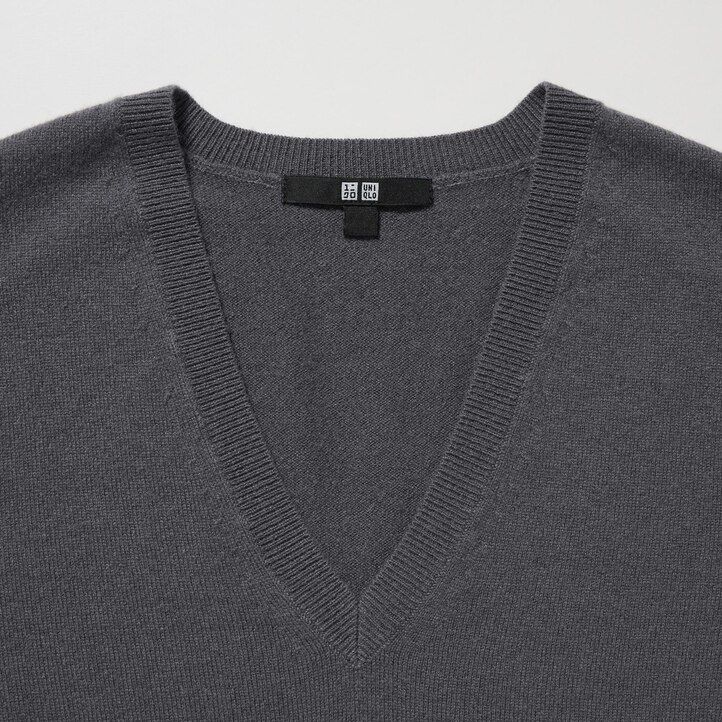 růžové dámské svetry uniqlo s výstřihem do v ze 100 shmeru