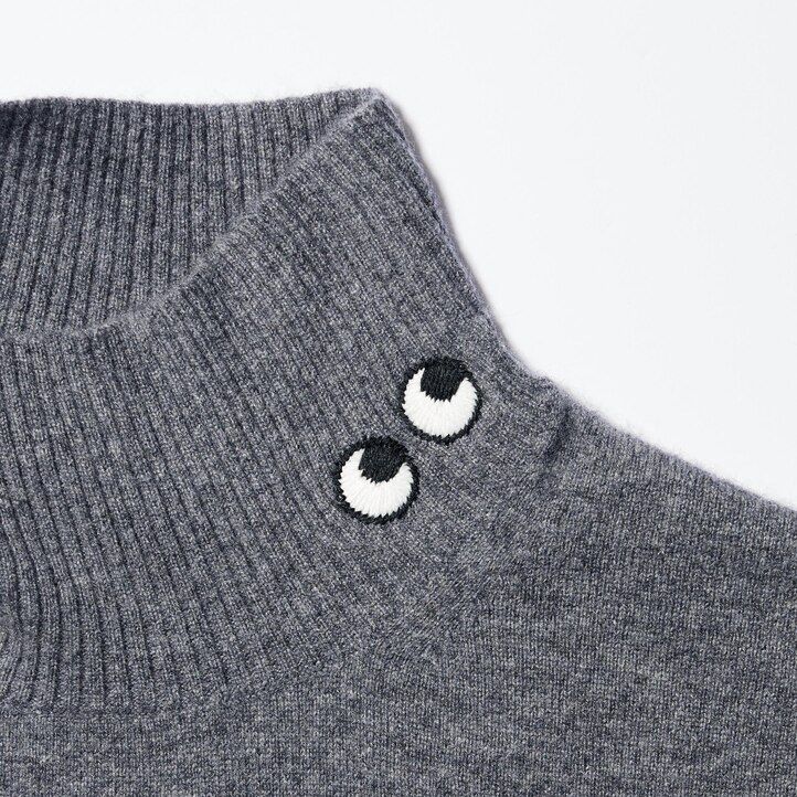 dámské černé svetry uniqlo 100pctshmere s vysokým krkem
