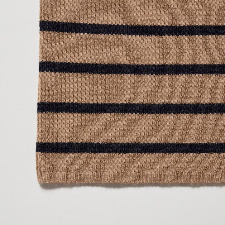 bílé dámské žebrované svetry uniqlo ze 100 extra jemné merino vlny