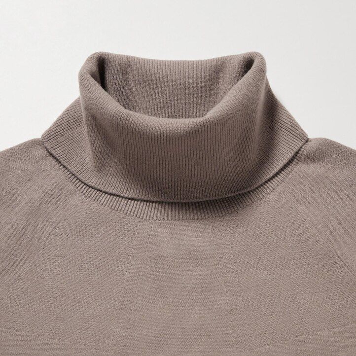 dámské svetry uniqlo 3d knit bezešvé souffle příze béžové