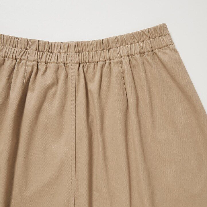 dámské midi bavlněné sukně uniqlo béžové barvy