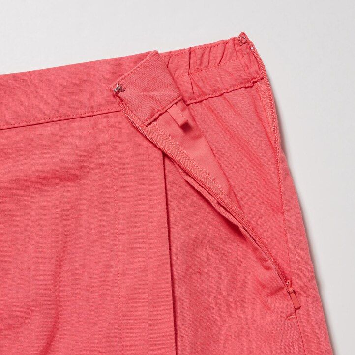 růžové dámské sukně uniqlo ze směsi lnu