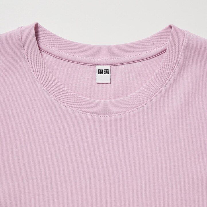 růžová dámská trička uniqlo s krátkým rukávem