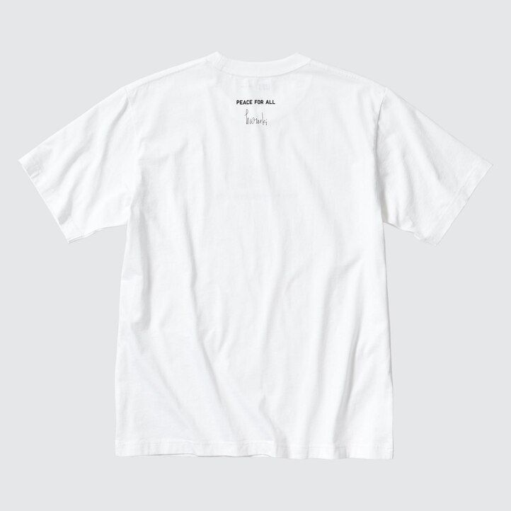 dámská bílá trička uniqlo peace for all s grafikou haruki murakami