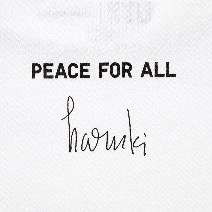 dámská bílá trička uniqlo peace for all s grafikou haruki murakami