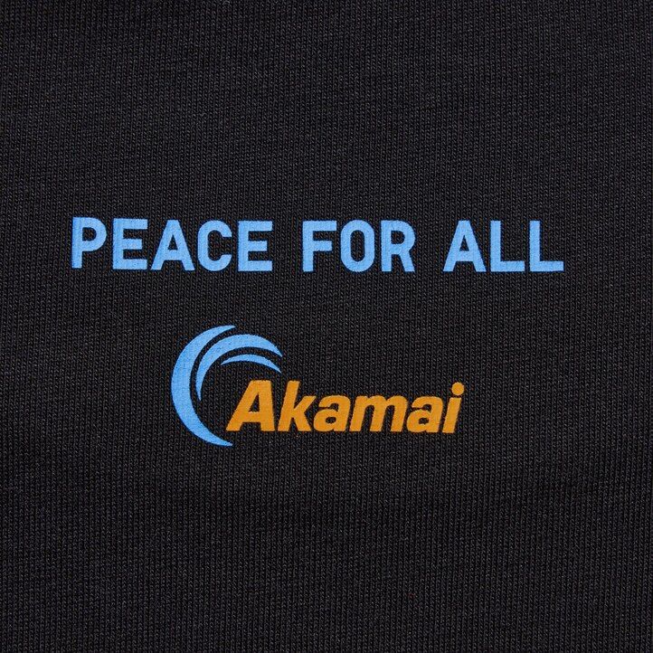 dámská černá trička uniqlo peace for all s grafikou akamai technologies