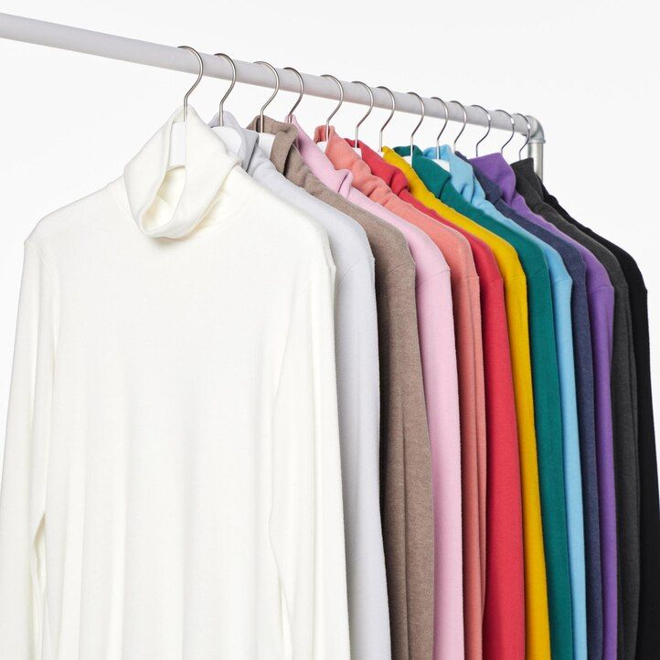 dámské termo tričko uniqlo heattech fleece s rukávy v červené barvě