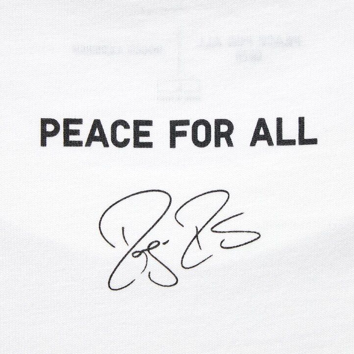 dámská trička uniqlo peace for all s grafikou roger federer bílá