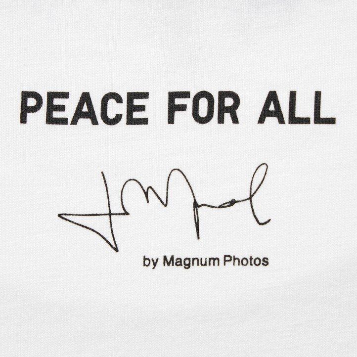 dámská bílá trička uniqlo peace for all s grafikou cristina de middel