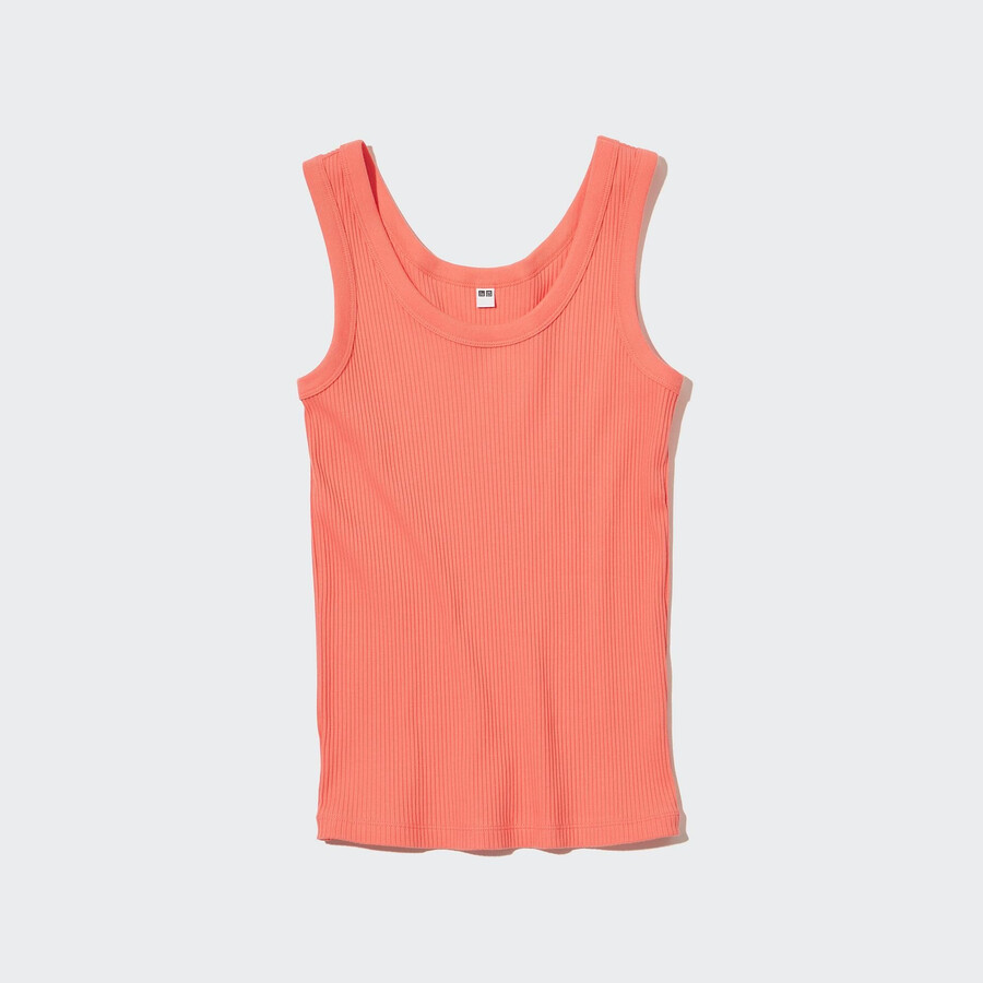 dámská žebrovaná tílka uniqlo oranžová