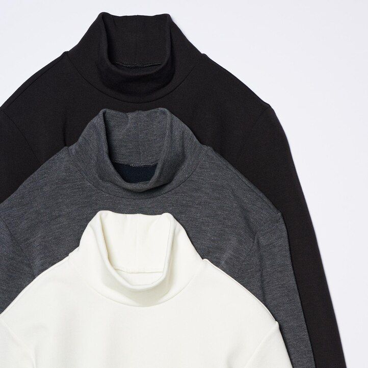 dámské bílé termo tričko uniqlo heattech ultra warm s vysokým výstřihem a rukávy