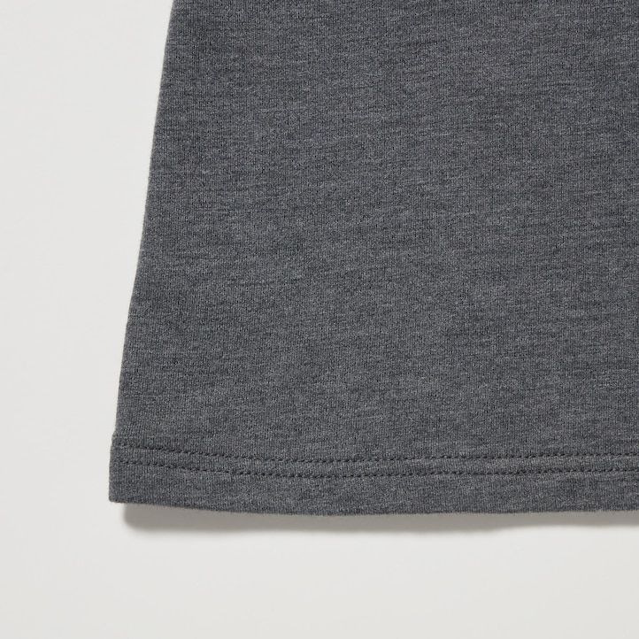 světle šedé dámské termo tričko uniqlo heattech extra warm cotton s kulatým výstřihem a rukávy