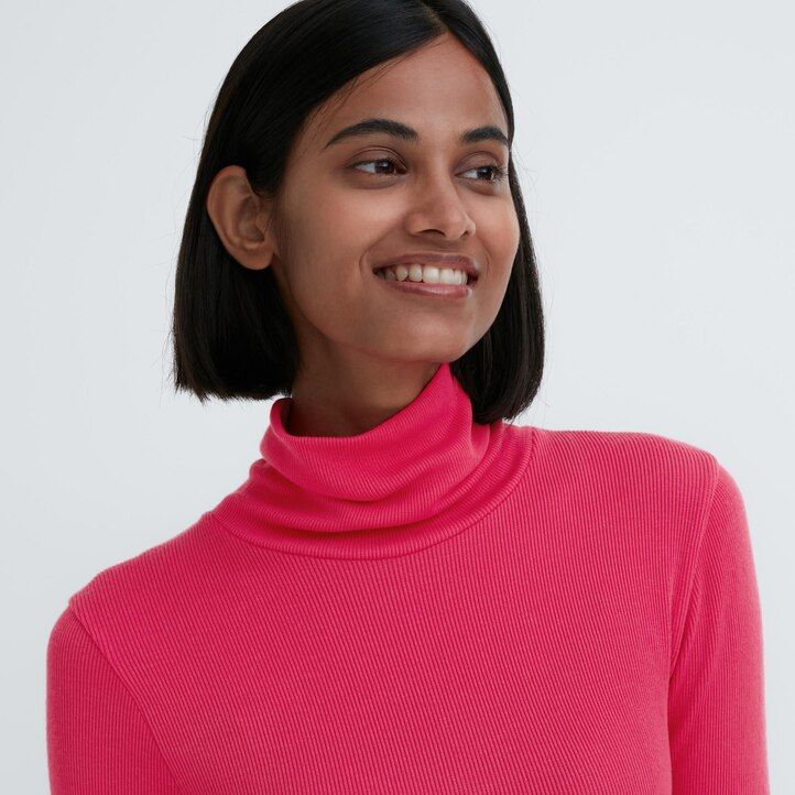 dámská termo trička uniqlo heattech extra warm s bezešvými rukávy a žebrovanými rukávy šedá