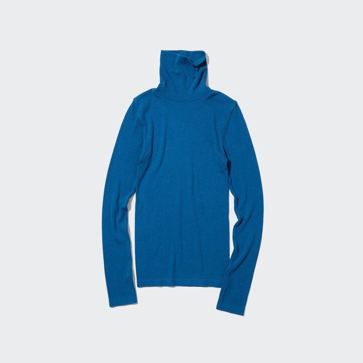 dámská termo trička uniqlo heattech extra warm s bezešvými rukávy a žebrovanými rukávy šedá