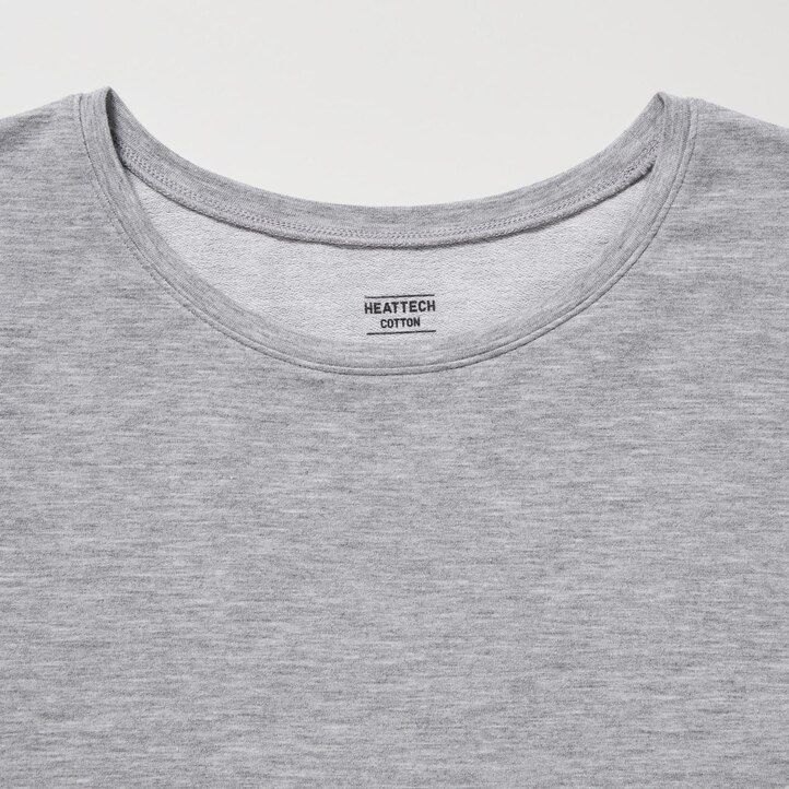 tmavě zelené dámské termo tričko uniqlo heattech extra warm cotton s kulatým výstřihem a rukávy
