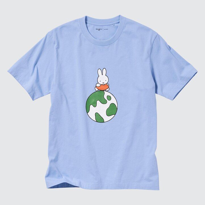 dámská modrá trička uniqlo peace for all s grafikou dick bruna