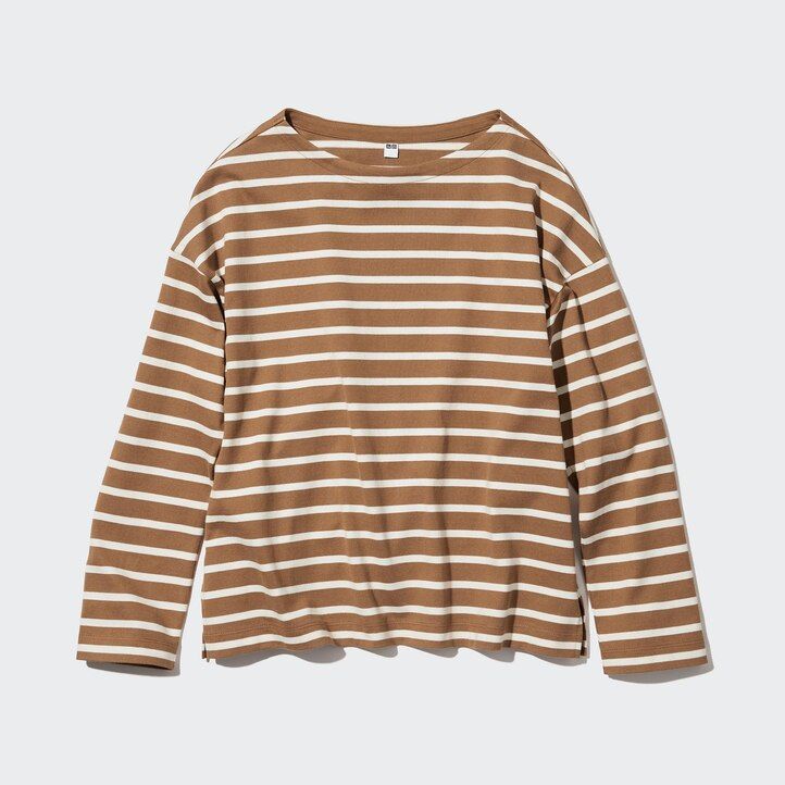 dámská bílá trička s pruhovanými rukávy uniqlo