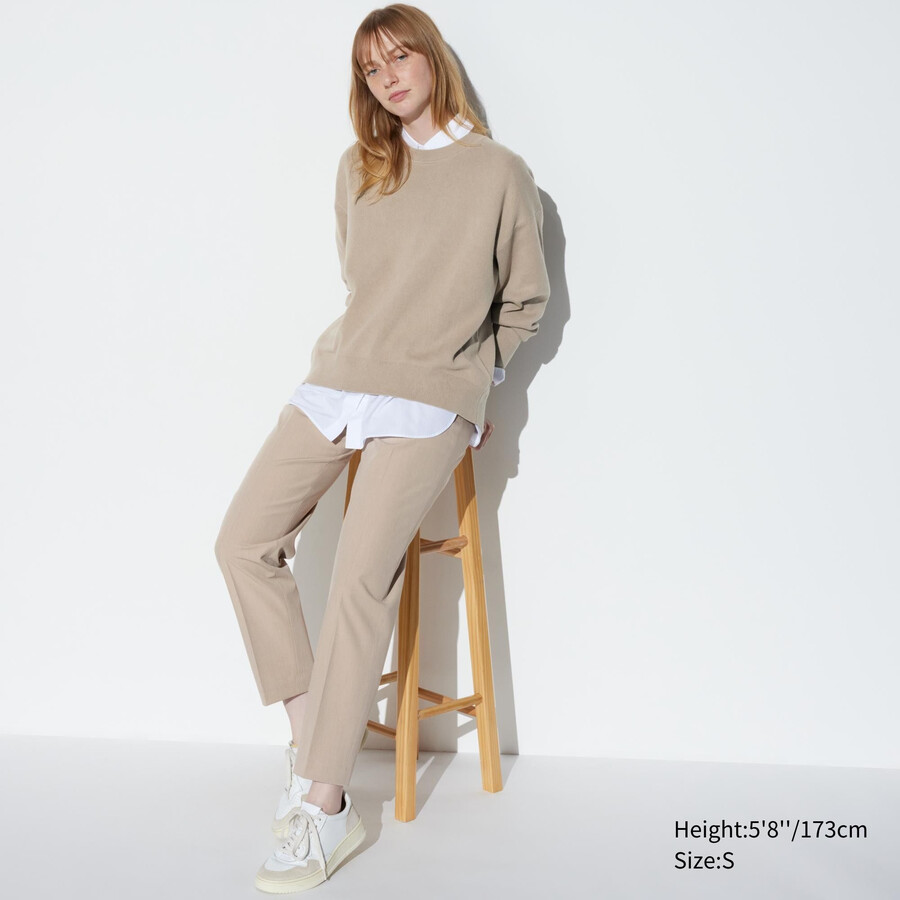 béžové elegantní dámské topy uniqlo po kotníky
