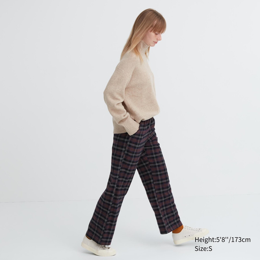 dámské flanelové topy uniqlo tmavě hnědé