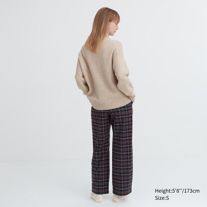 dámské flanelové topy uniqlo tmavě hnědé