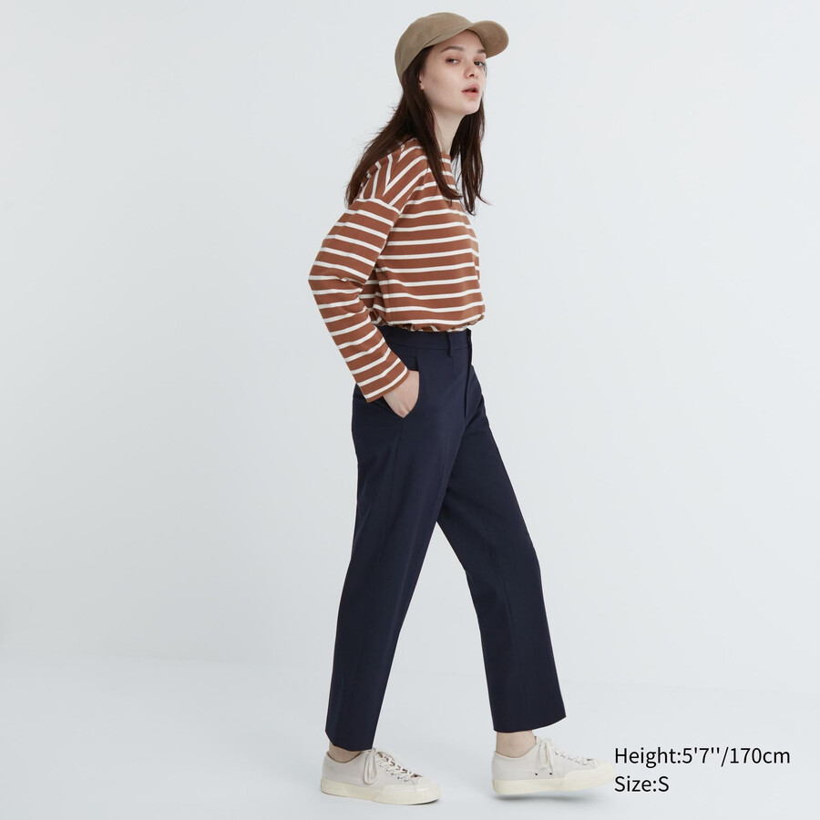 dámské elegantní topy uniqlo v tmavě modré barvě ke kotníkům