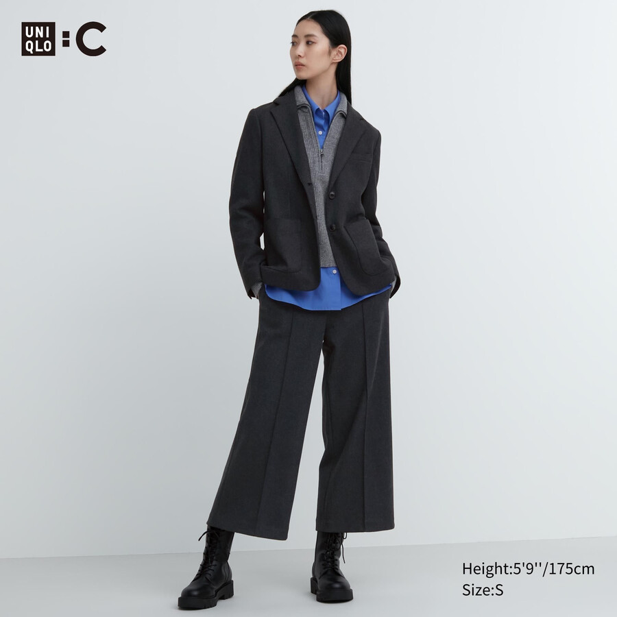 dámské tmavě šedé zkrácené topy uniqlo brushed jersey