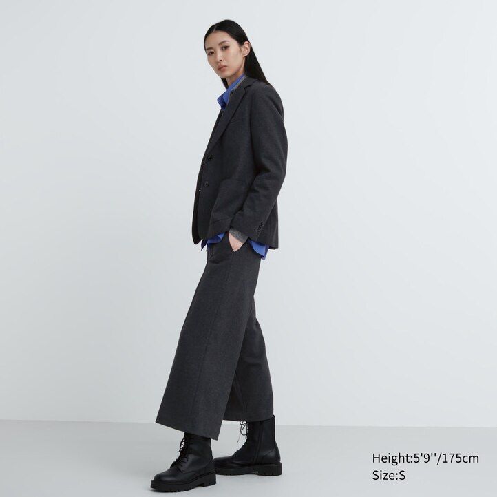 dámské tmavě šedé zkrácené topy uniqlo brushed jersey